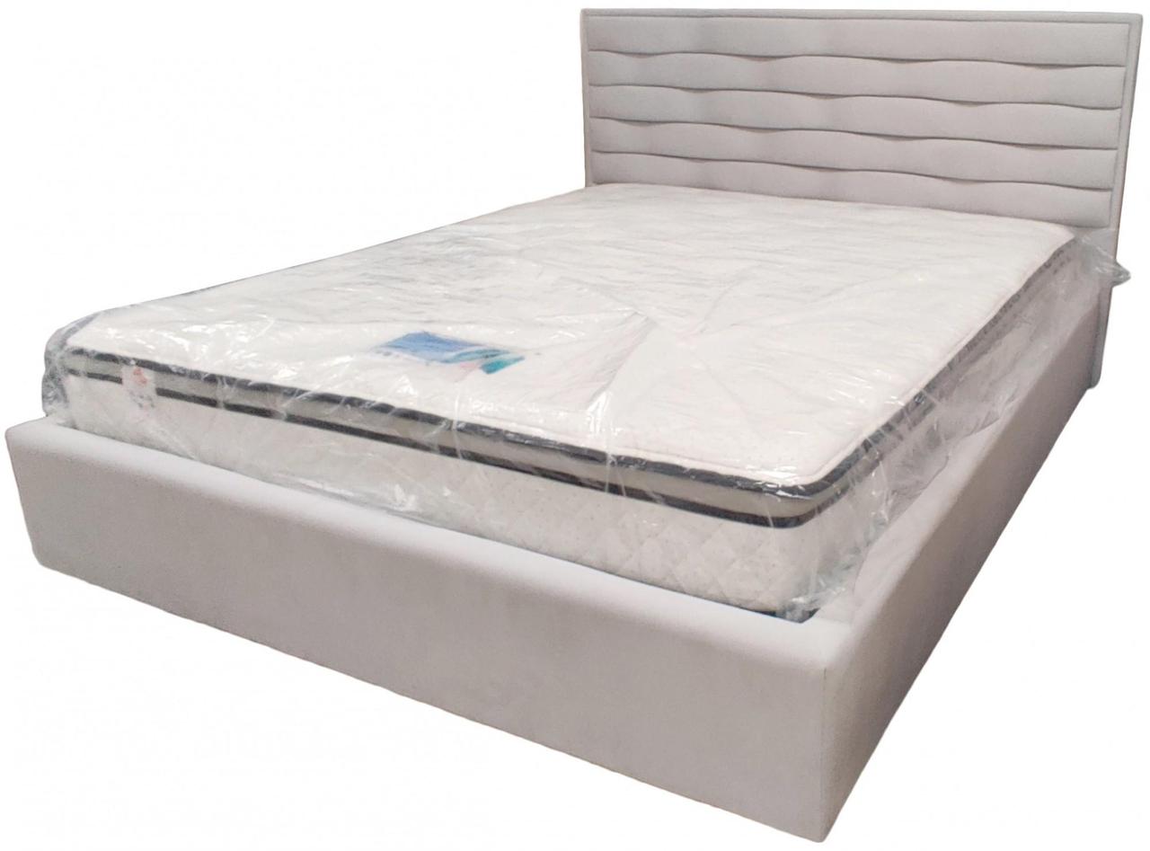 Ліжко двоспальне BNB White Star Comfort 160 x 190 см Simple З підйомним механізмом та нішою для білизни Сірий