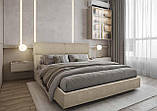 Ліжко двоспальне BNB Mary Rose Comfort 140 х 190 см Simple З підйомним механізмом та нішою для білизни Мокко, фото 4