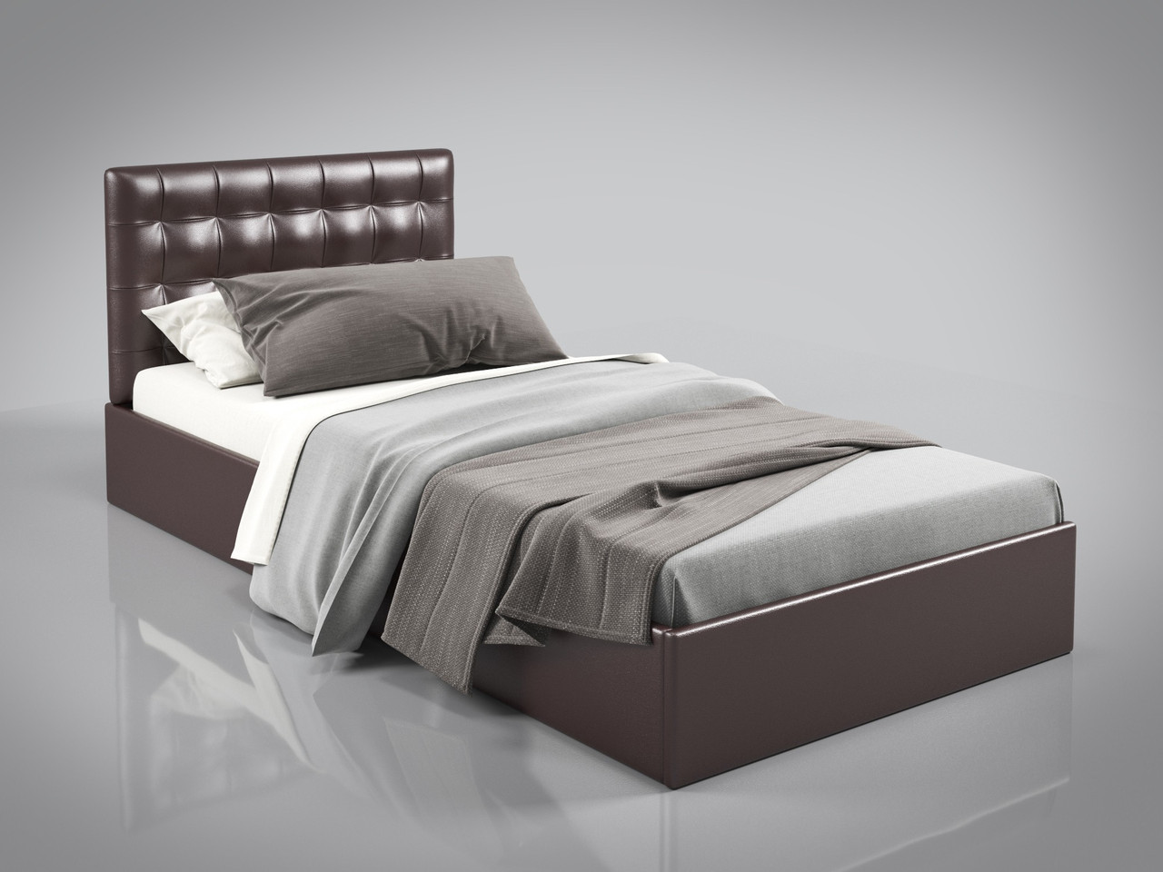 Ліжко BNB SunriseDesign з підйомним механізмом каркас метал 80х190 коричневий