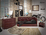 Ліжко-диван BNB BaileysDesign без підйомного механізму 160x190 бордовий, фото 3