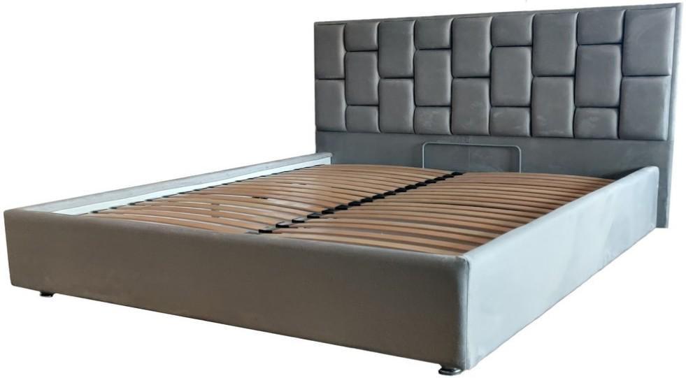 Ліжко BNB Royal Comfort 120 х 190 см Allure З підйомним механізмом та нішою для білизни Сірий