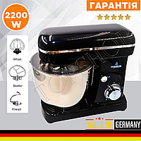 Міксер планетарний Crownberg Тістоміс з металевою чашою Потужний тістоміс 2200 Вт Потужний тістоміс зі змінними насадками