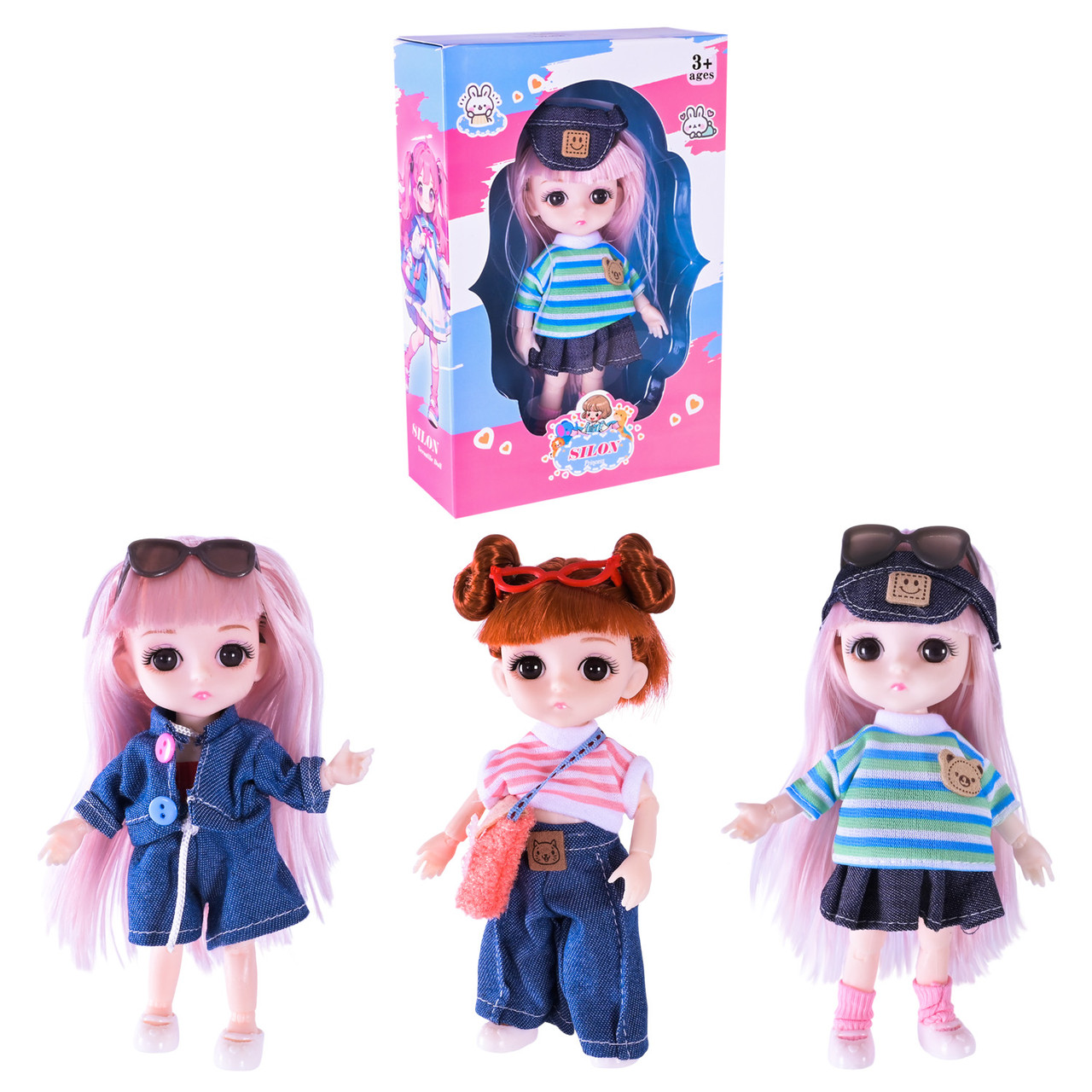 Лялька A-46/A-49/A-47 з малюнком мікс видів, фото 1