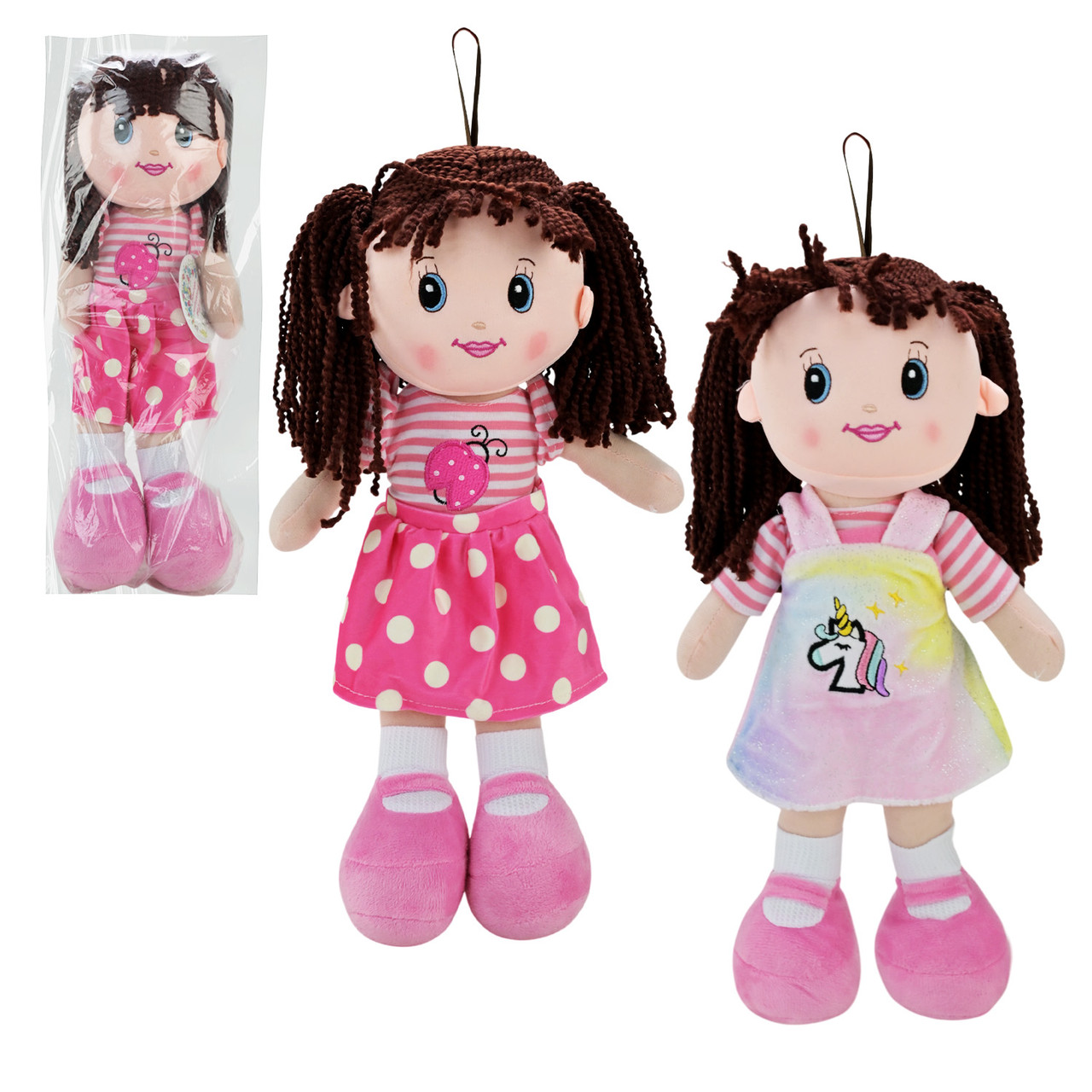М’яконабивна лялька SEL-0011, 37 см, 2 види, текстильна, в пакеті, фото 1