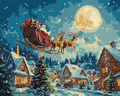 Картина за номерами 40×50 см. Різдвяна казка КНО5148