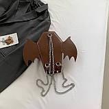Жіноча сумка-рюкзак труна на хеловін коричнева, фото 5