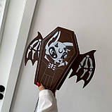 Жіноча сумка-рюкзак труна на хеловін коричнева, фото 2