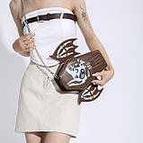 Жіноча сумка-рюкзак труна на хеловін коричнева, фото 6