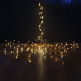 Гірлянда роса Кінський хвіст 600LED, новорічна гірлянда 25 ниток по 2,5м, гірлянда на ялинку тепле статичне світло, JYL-600, фото 3