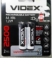 Акумулятор R6 (AA) Videx (2500mAh) Ni-Mh 2bl, Ready To Use (ціна за 1шт)