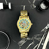 Годинник наручний Patriot 025 Sharp Gold-Blue механiчний з автопідзаводом, фото 6