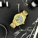 Годинник наручний Patriot 025 Sharp Gold-Blue механiчний з автопідзаводом, фото 7
