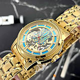 Годинник наручний Patriot 025 Sharp Gold-Blue механiчний з автопідзаводом, фото 9