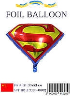 Фольгована куля значок Супермен 59х53 см (Китай) в упаковці