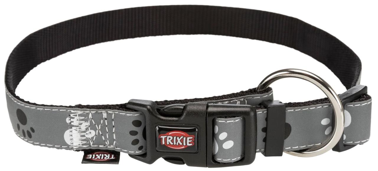 Нашийник для собак світловідбивний 35-55 см Trixie Silver Reflect M-L сірий