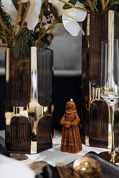 Свічка воскова Лялька-мотанка маслянка Ginger Caramel & Cardamom / Імбірна карамель & Кардамон