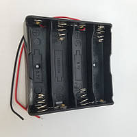 Бокс для 18650 з дротами для чотирьох акумуляторів