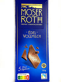 Шоколад Moser Roth Chocolat Amandes Edel Marzipan Vollmilch молочний 125 г. Німеччина