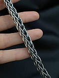 Срібний браслет Колос із косичкою, фото 2