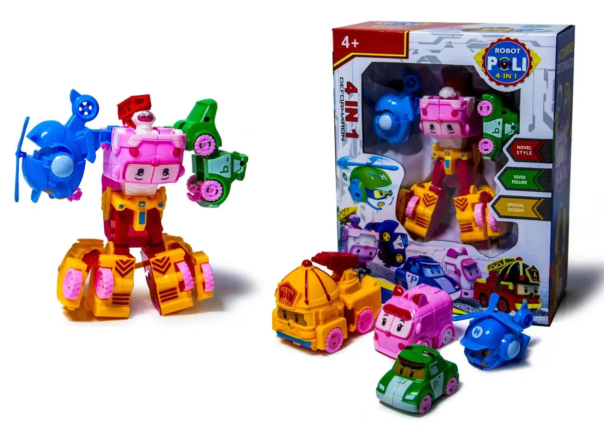 Робот-трансформер 4 в 1 Робокар Полли Robocar Poli, код 1795, фото 1