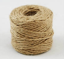 Шнур в бобіні Радосвіт Шпагат джутовий двохнитковий 1 мм Коричневий 50 м