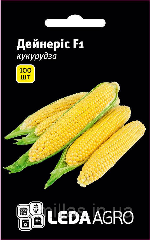 Насіння кукурудзи Дейнеріс F1, 100 шт., ультраранньої, суперсолодкої, ТМ "ЛєдаАгро"