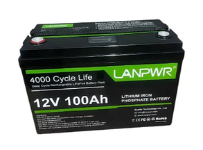 Акумулятор LanPWR LiFePO4 12V/100AH, 100A (1280W*h) (літій-залізо-фосфатний акумулятор для ДБЖ (UPS))