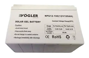 Гелевий акумулятор VOGLER NPG12-100 100Ah