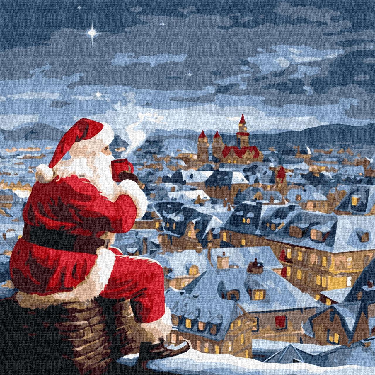 Картина за номерами 40×40 см. Різдвяна ніч КHO8352