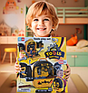 Дитячий іграшковий набір 3 в 1 у рюкзаку інструменти слюсарна майстерня СТО дорожні знаки фігурка машинка, фото 10