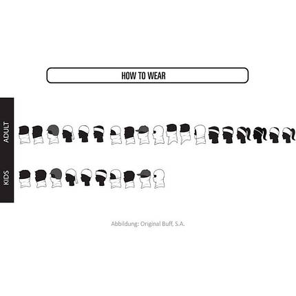 Вовняний мультишарф Buff Midweight Merino Wool (Multistripes Graphite), фото 2