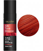 Тонуюча пінка DeMira Professional SilkTone Mousse 7/55 Середній махагоновий червоний 120 мл
