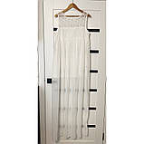 Плаття біле для вагітної фотосесій із шифону та мережива, фото 3