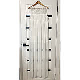 Плаття біле для вагітної фотосесій із шифону та мережива, фото 4