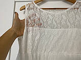 Плаття біле для вагітної фотосесій із шифону та мережива, фото 6