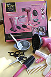 Набір перукаря 626030 (фен,насадки,набір для фарбування,щітка для волосся, люстерко,бігуді,ножиці), фото 2