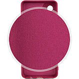 Накладка (з мікрофіброю) Silicone Cover Lakshmi Full Camera (A) для Oppo A38 / A18- марсала, фото 2