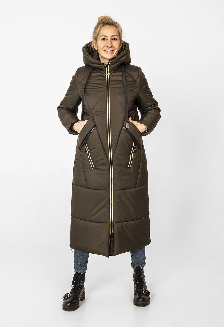 Модний практичний зимовий жіночий пуховик з капюшоном, жіноче зимове пальто з капюшоном, фото 1