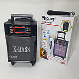 Портативна колонка Golon з мікрофоном та коліщатками для пересування Bluetooth RX-2900, фото 2
