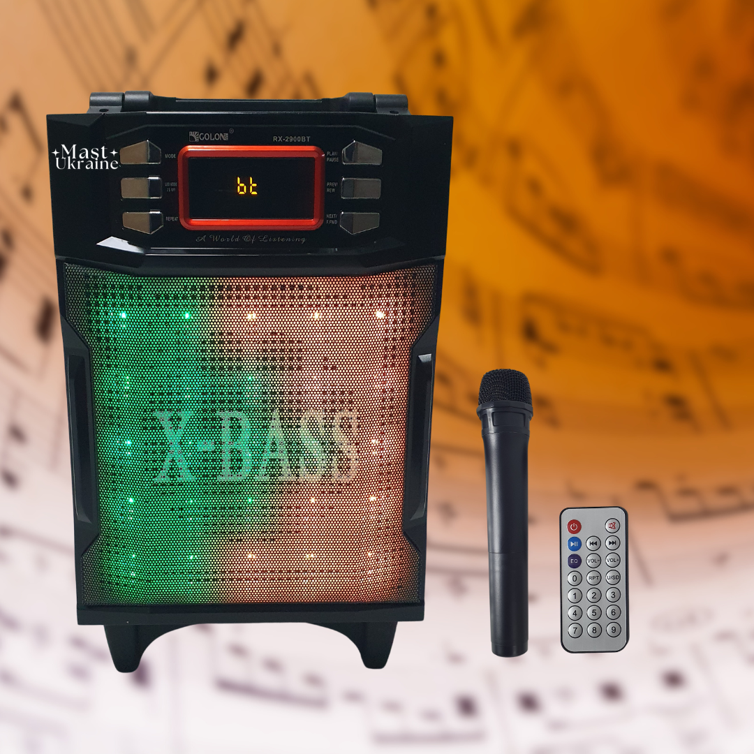 Портативна колонка Golon з мікрофоном та коліщатками для пересування Bluetooth RX-2900, фото 1
