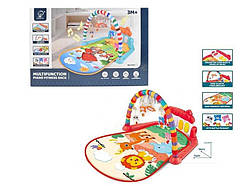 Килимок для дітей розвивальний із піаніно 971, з мелодіями, підсвіткою, брязкальцями