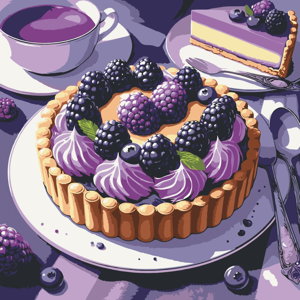 Картина за номерами 40х40 см. Солодкий десерт AC12026, фото 1