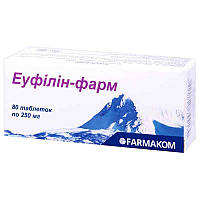 Еуфілін-фарм таб. 0,25 г № 80