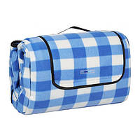 Ковдра для пікніка XXL синьо-біла в клітинку