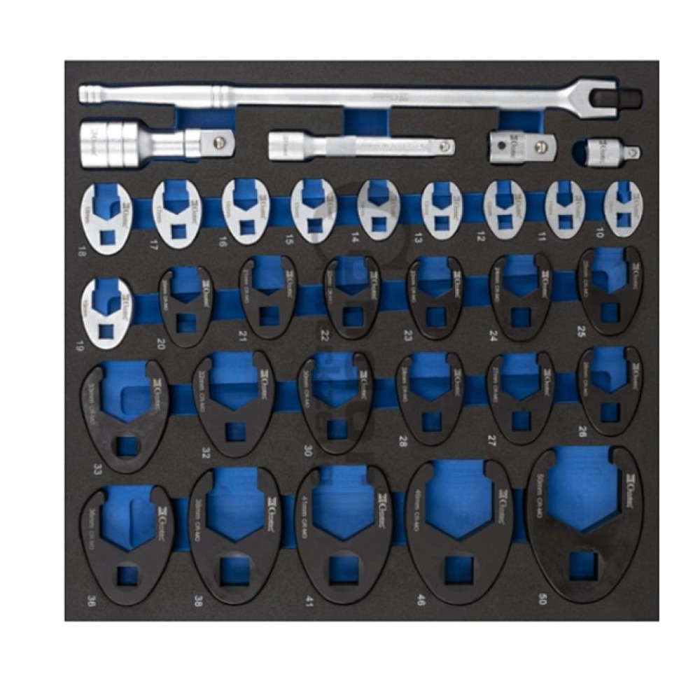 Набір розрізних ключів односторонніх 10-50мм 32од., фото 1