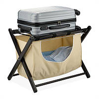 Чорна підставка для валізи з мішком для білизни