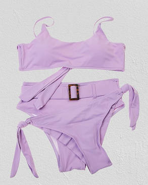 Купальник раздельный с двумя плавками Samegame 9656 Иванна сиреневый (В НАЛИЧИИ ТОЛЬКО 44 46 48 50 52 УКР, фото 1