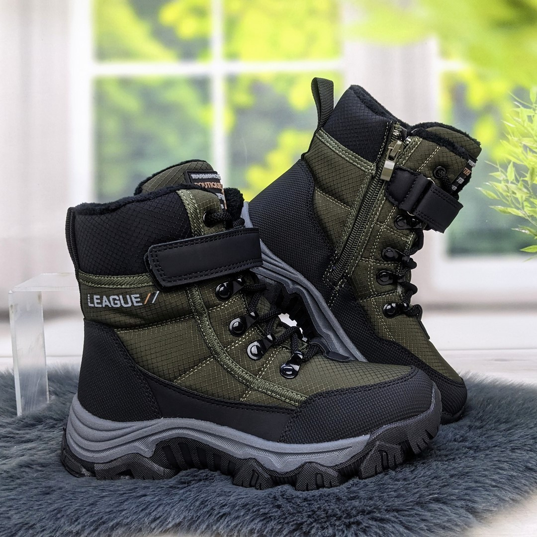 Черевики зимові для хлопчика підліткові хакі Jong Golf 5543