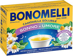 Чай Bonomelli Sonno+Umore натуральний розчинний ромашковий з мелатоніном та грифонією 16 пакетиків, Італія