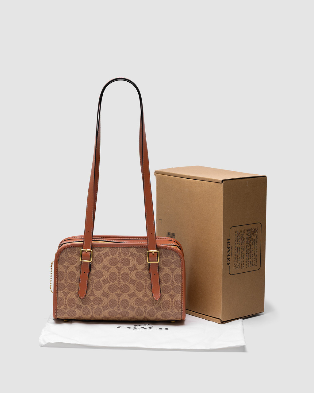 Жіноча сумка Coach Swing Zip Bag Signature Canvas